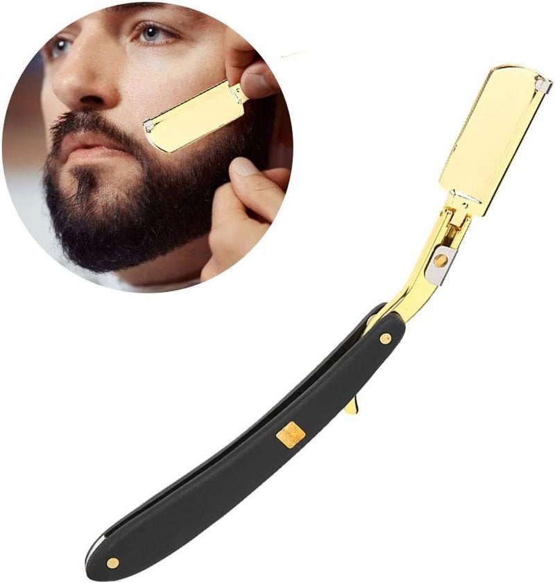 woobles Barber Razor (Blades Not Inclued) for Men Professional Portable Hair Beard Shaver Folding Manual Shaver Face Grooming Tool - Image 3